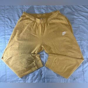 Nike Sportswear Fleece Essential Jogger Pants Yellow Gold BV2671-725 Men's L